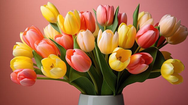 A beautiful bouquet of tulips