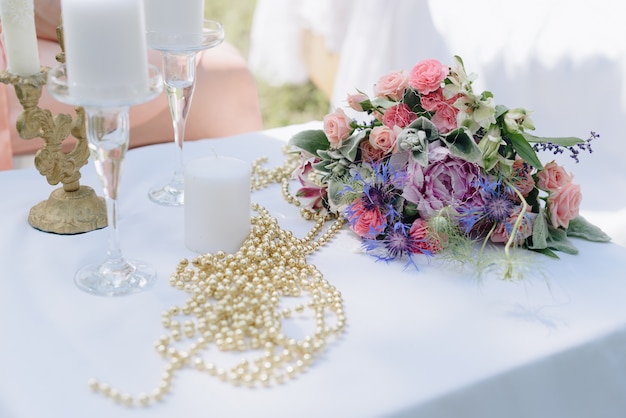 beautiful bridal bouquet of flowers for a wedding