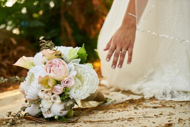 Beautiful bridal flower bouquet