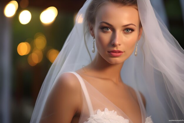 Beautiful bride on her wedding