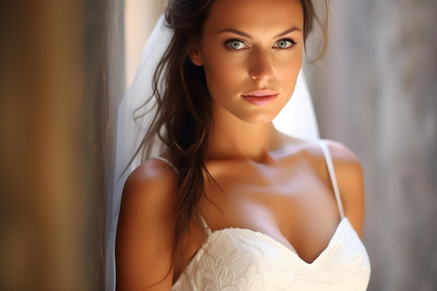 Beautiful bride on her wedding