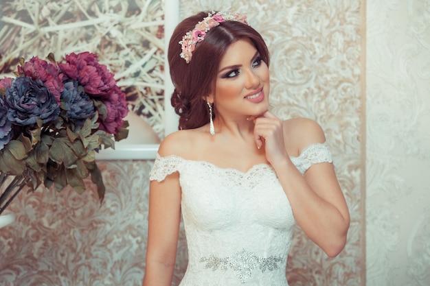 Beautiful bride posing for the camera