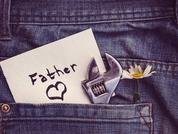 사랑하는 아버지를위한 아름다운 밝은 카드