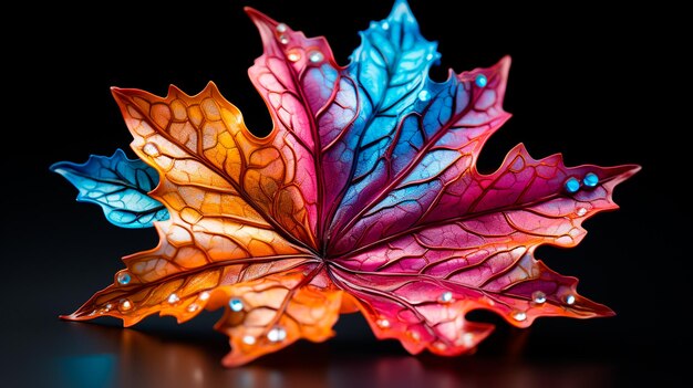 Photo beautiful bright colored autumn leaves