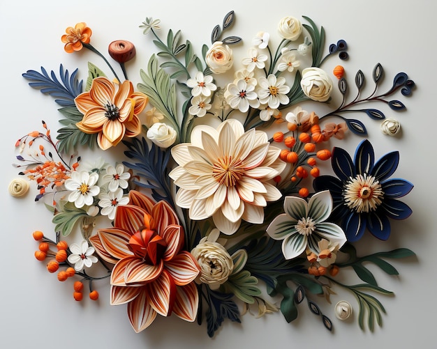 Красивый яркий цветочный дизайн декора на фарфоровых плитках