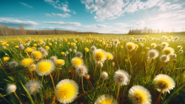 Красивое яркое естественное изображение весны свежей травы