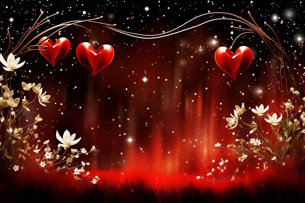 문자, 사랑 및 관계 개념을 위한 공간으로 아름다운 밝은 발렌타인 데이 배경