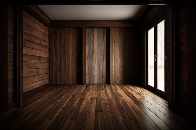 Фото Красивая коричневая текстура дерева в комнате с паркетным полом
