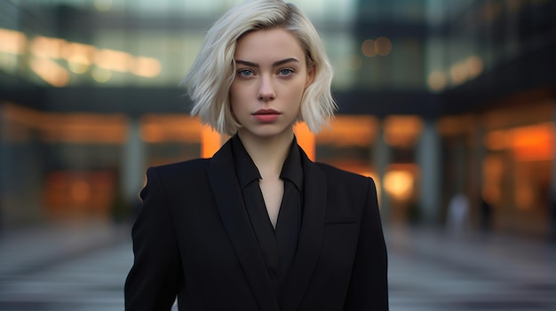 Beautiful business woman in suit