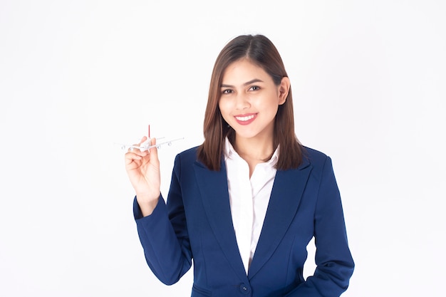 Beautiful business woman travelling 