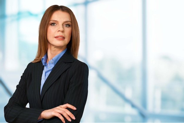 Beautiful businesswoman smiling