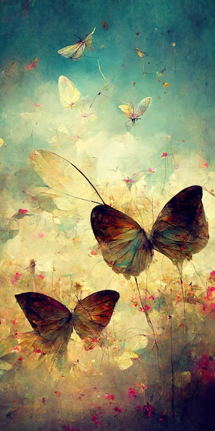 Beautiful butterflies background colorful butterfly flying eclectic colors image