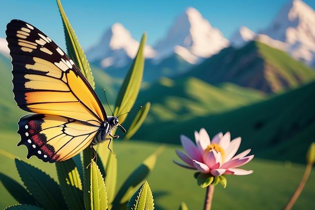 Foto bellissime farfalle volano fiori fauna selvatica paesaggio naturale farfalla sfondo carta da parati
