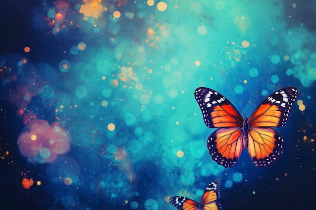 Photo beautiful butterfly background with free space for text
