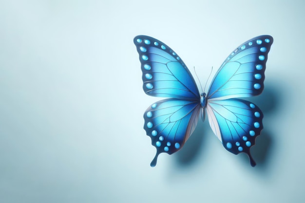 Beautiful butterfly on a clean background Space for text