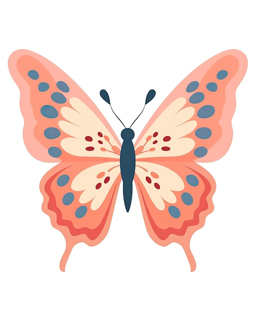 Beautiful butterfly isolated on white background Vector illustration