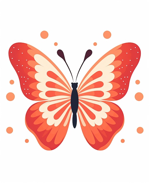 Beautiful butterfly isolated on white background Vector illustration