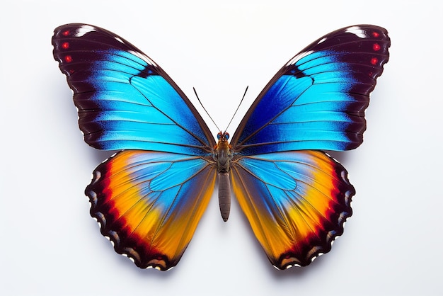 A beautiful butterfly with multicolored wings