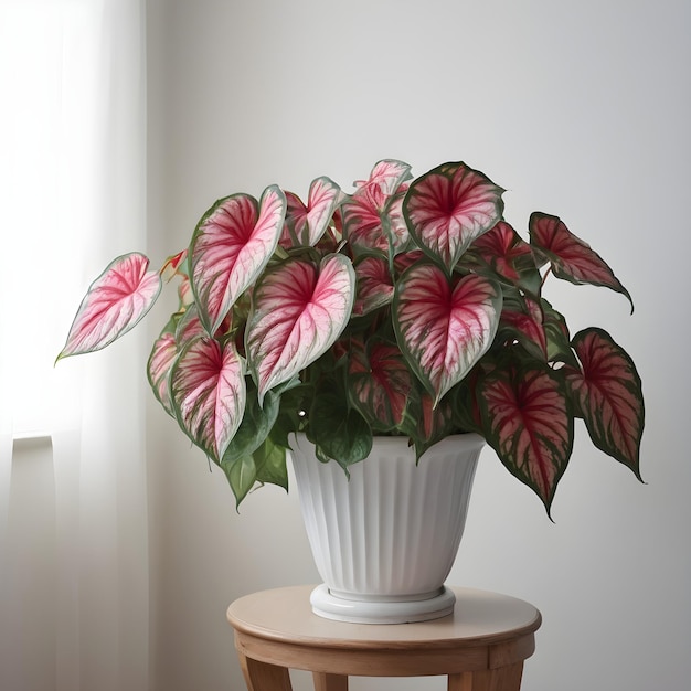 Photo beautiful caladium plant