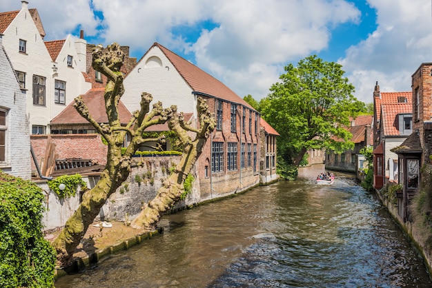 Beautiful canal of Bruges Belgium