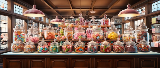 A beautiful candy store