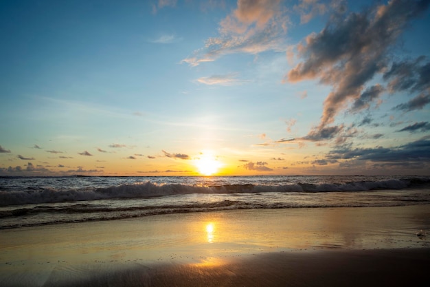 Beautiful canggu beach in bali, indonesia