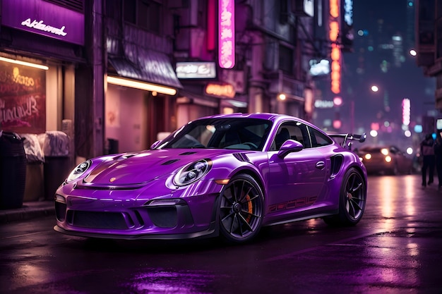 Premium AI Image  Beautiful car porsche 911 gt3 RS