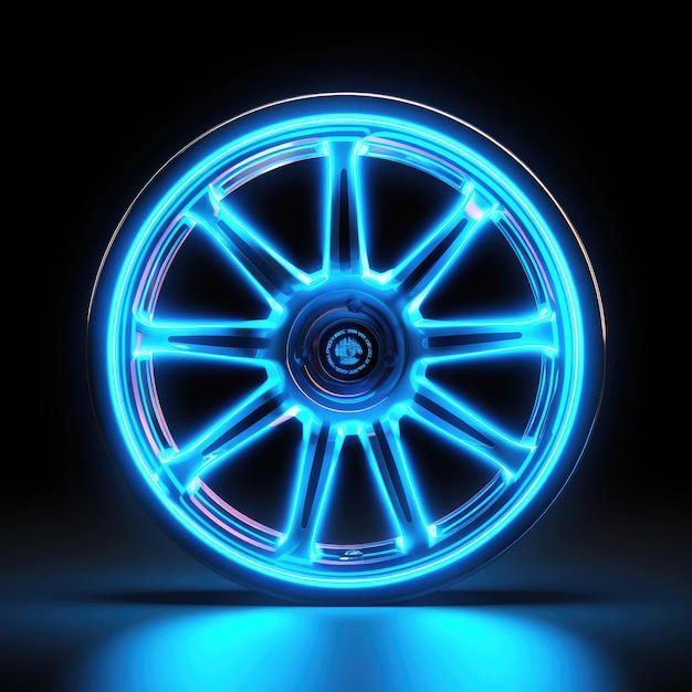 Photo beautiful car rim design concept