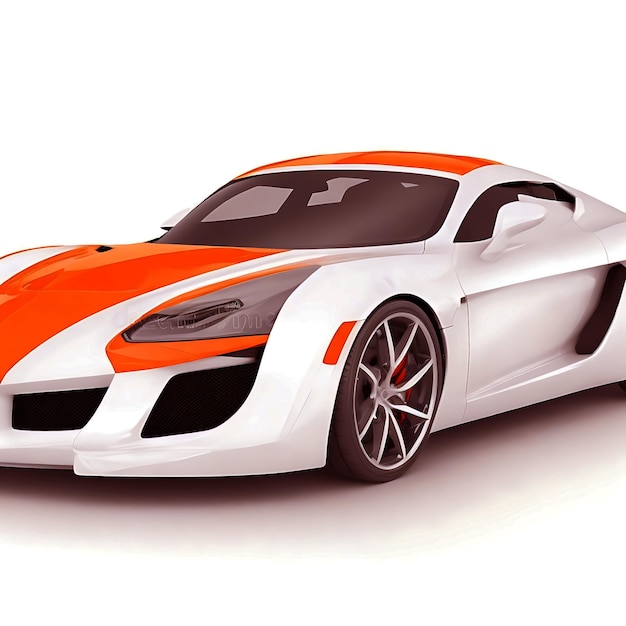 Beautiful Car On White Background Car Wallpaper Generative Ai