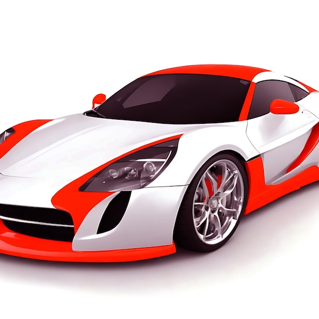 Beautiful Car On White Background Car Wallpaper Generative Ai