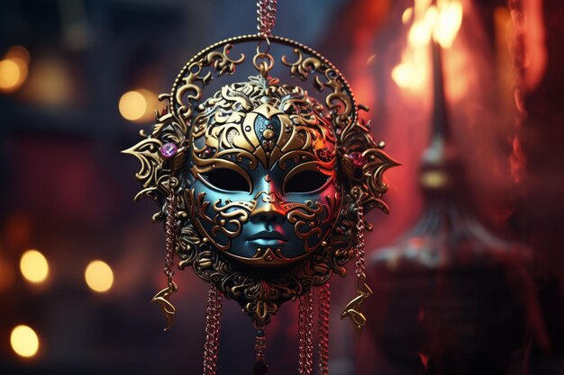 Foto bellissima maschera di carnevale