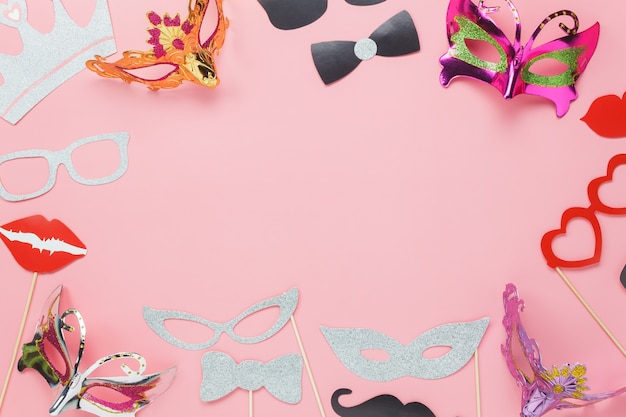 beautiful carnival party mask or photo booth props