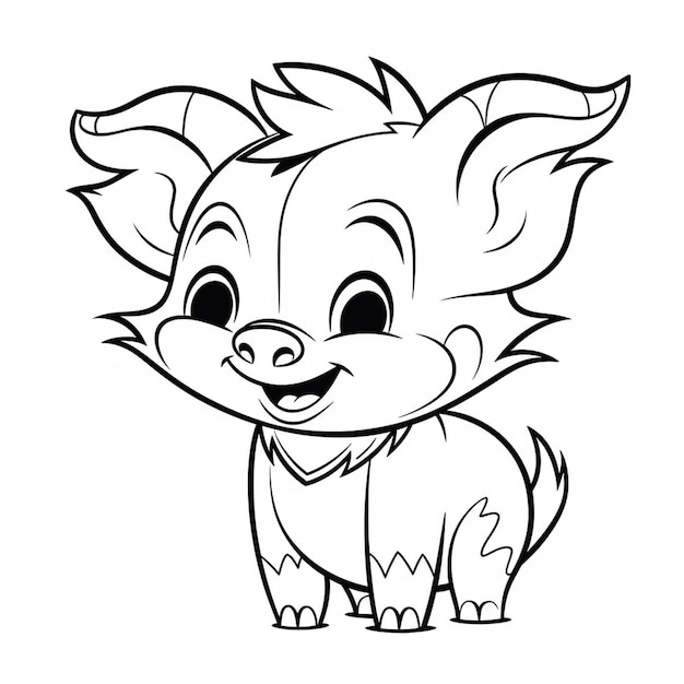 A beautiful cartoon coloring page