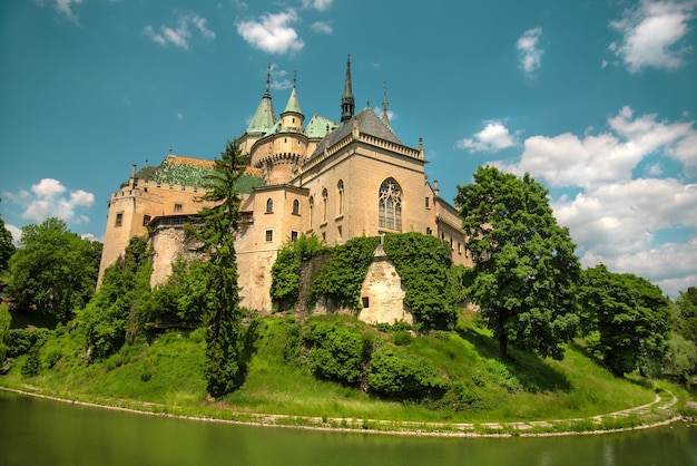 Beautiful castle like as fairytale. Slovakia culture. Bojnice castle.