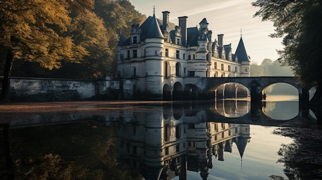 Photo beautiful castle near water