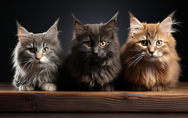 Beautiful cats background on world cat day