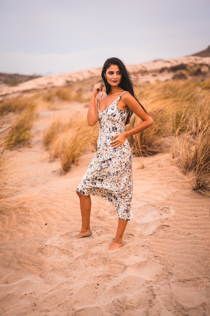 Beautiful caucasian woman posing outdoor