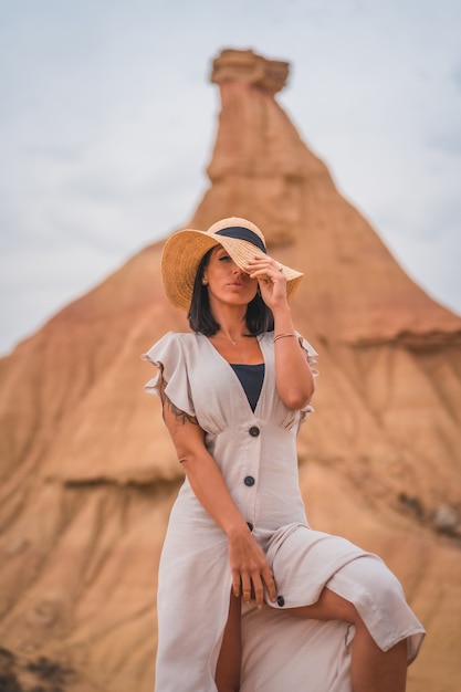 Beautiful caucasian woman posing outdoor