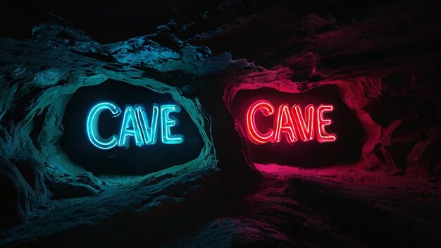 美しい洞窟のカラー画像と陽光が輝くポスターテンプレート 写真画像 アイが生成した芸術