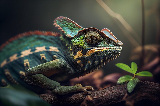 Beautiful chameleon Generative Ai