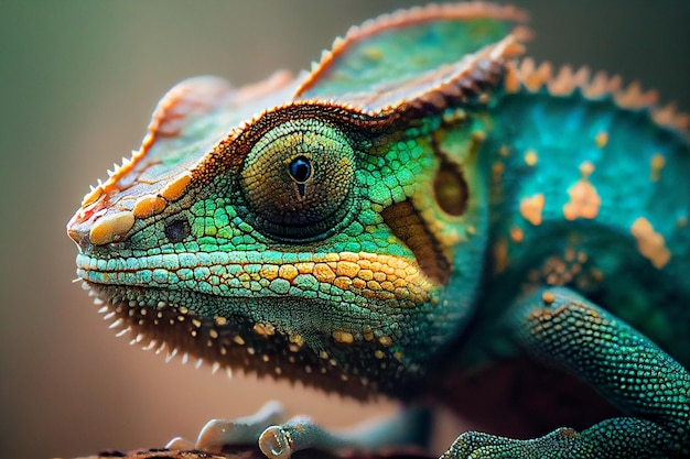 Beautiful chameleon Generative Ai