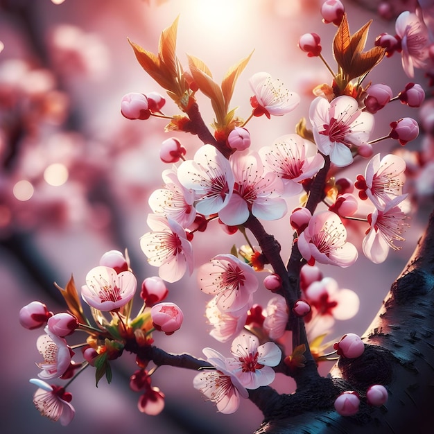 Beautiful cherry blossom cherry tree