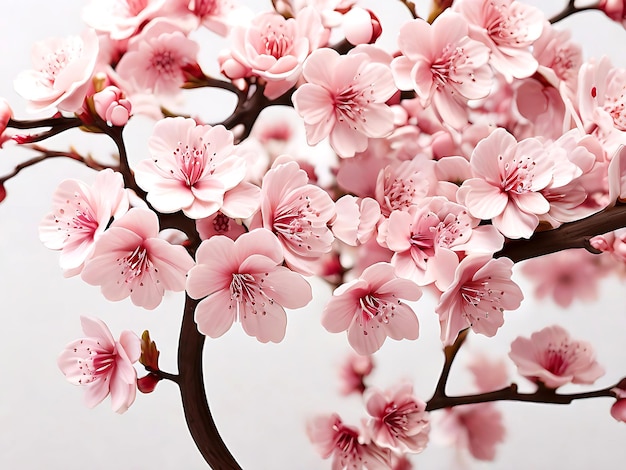 Красивые вишневые цветы на заднем плане весеннего сезона пейзаж изображение ИИ генерируется