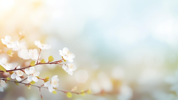 春の美しい桜の花とボケの背景