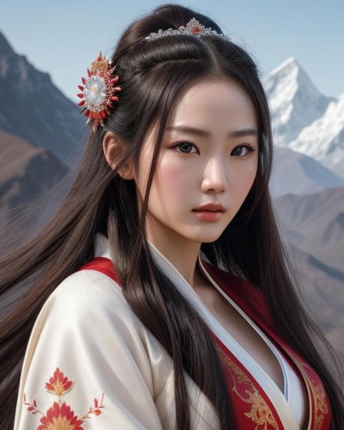 beautiful chinese girl potrait wuxia girl