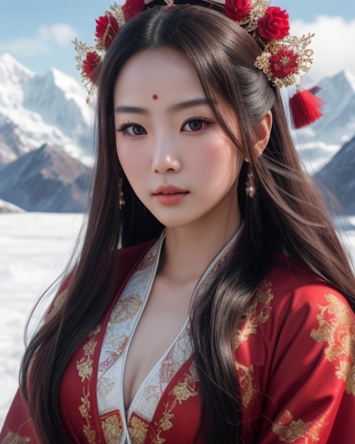 beautiful chinese girl potrait wuxia girl