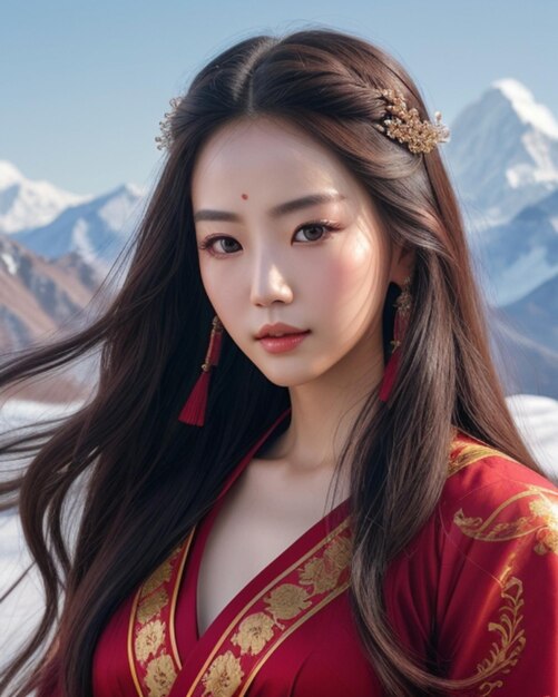 beautiful chinese girl potrait wuxia girl