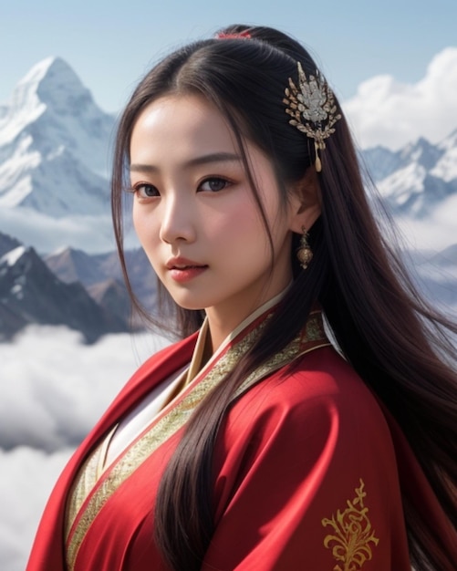 beautiful chinese girl potrait wuxia girl