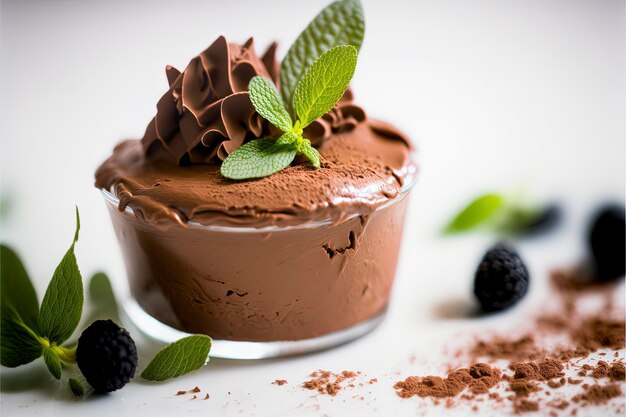 Beautiful chocolate mousse