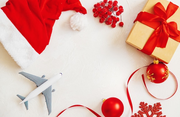 Beautiful christmas background. Travel concept. Selective focus Holiday